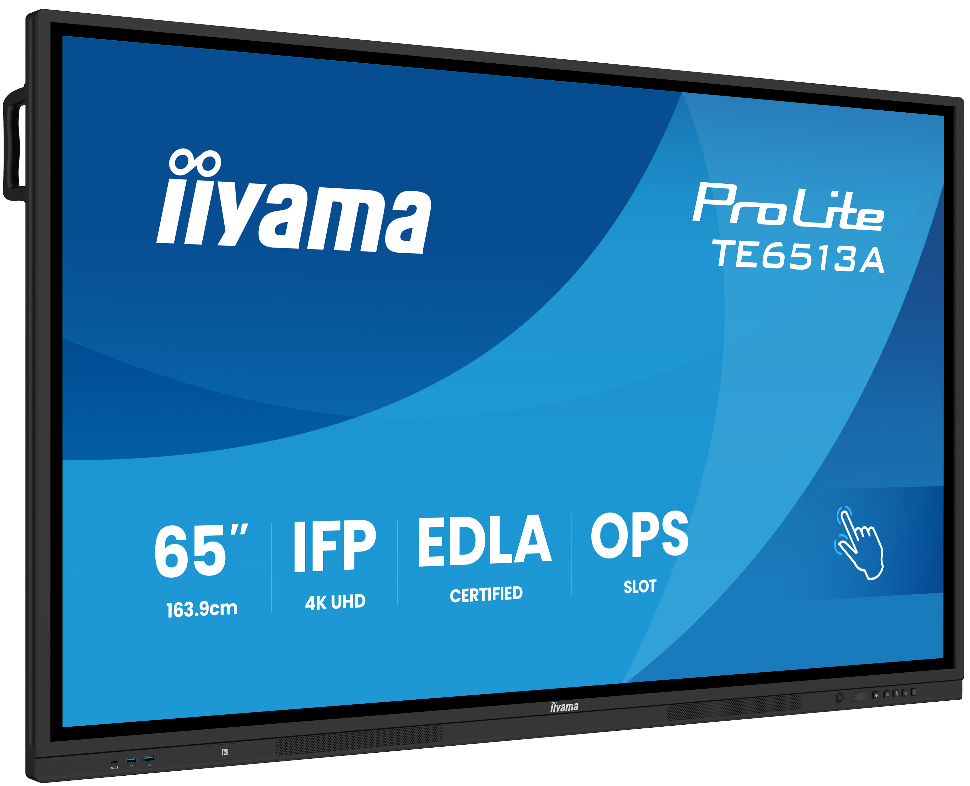 65 Zoll, 4K UHD, IPS, EDLA, Touchpanel