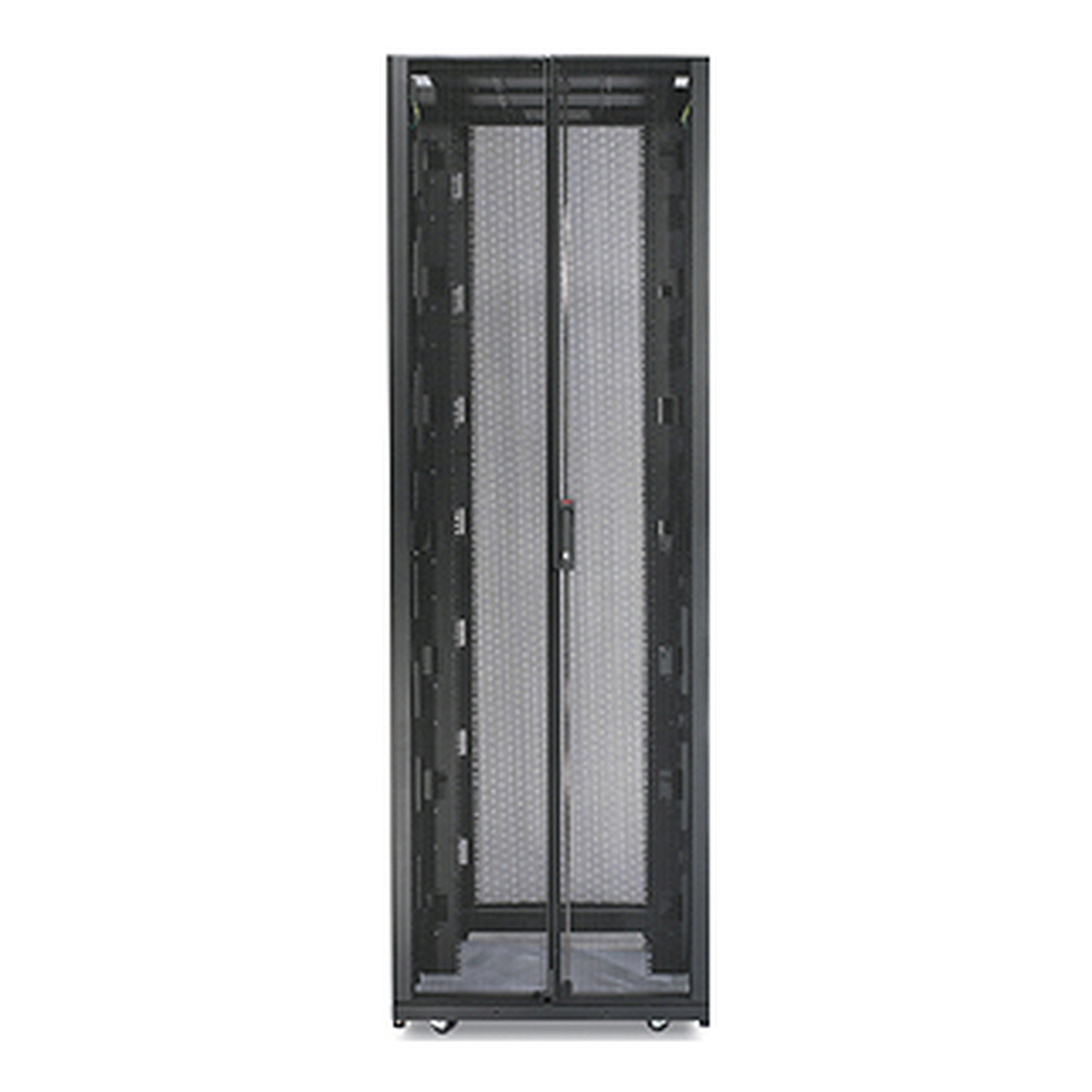 Serverrack, Schrank, Metallrahmen, Glasfront, Elektroniklagerung