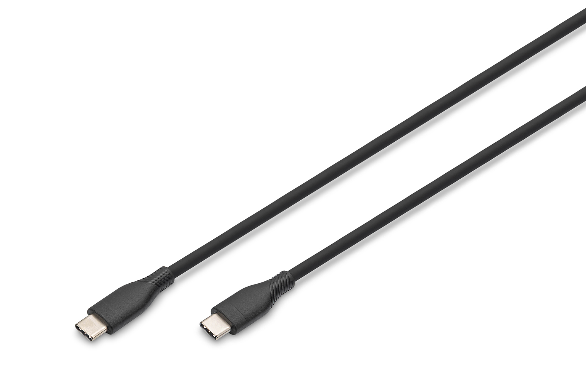 DIGITUS AK-300341-005-S USB-C Silikon Anschlusskabel, 0,5m, schwarz