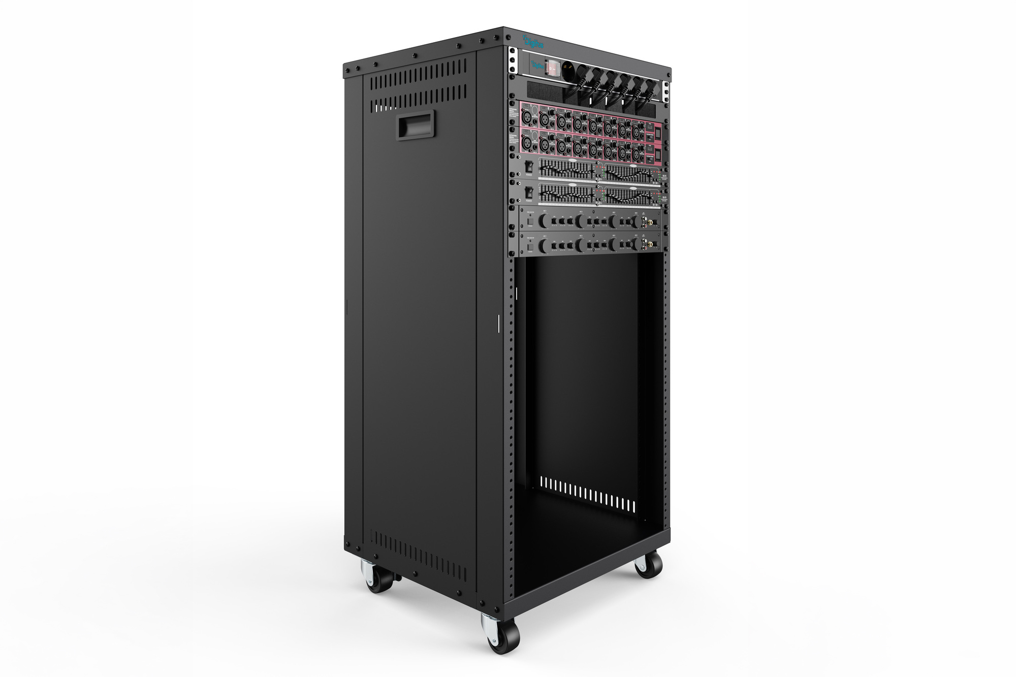 Serverrack, Racksystem, Audioausrüstung, Gerätegriff, Rollwagen