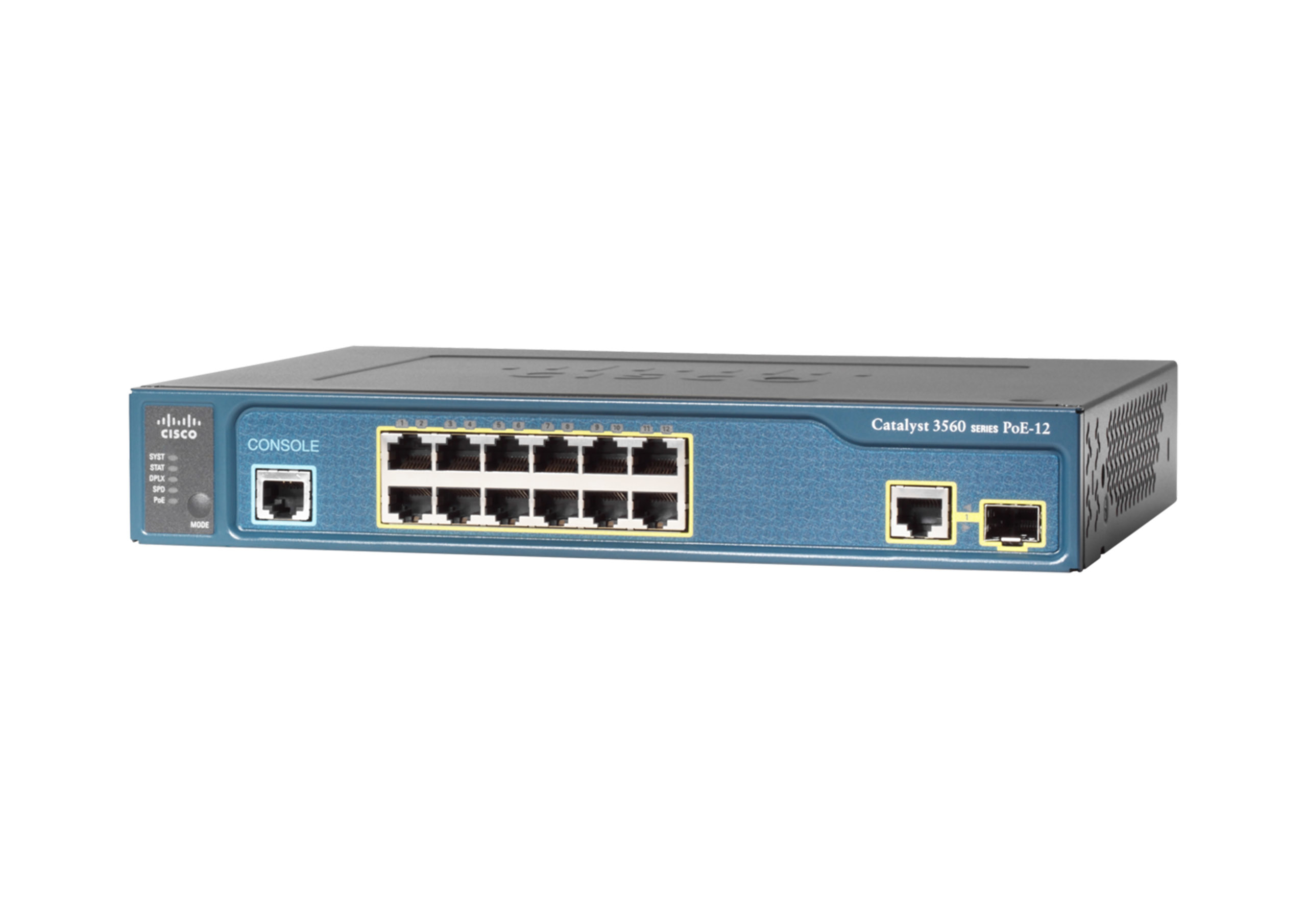CISCO WS-C3560CX-12PC-S Catalyst 3560-CX Switch 1GbE IP Base 12x1GPoE++2xSFP+2x1G L3 managed