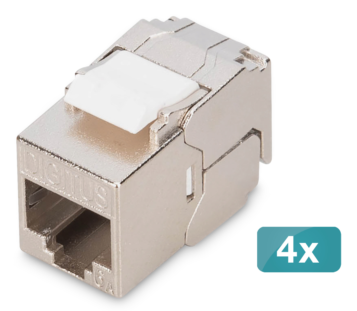 RJ45, Ethernet, Steckverbinder, Grau?, 4x