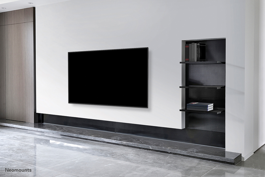 Wandfernseher, Fernseher, TV-Wandmontage, Medienregal, Wohnzimmer