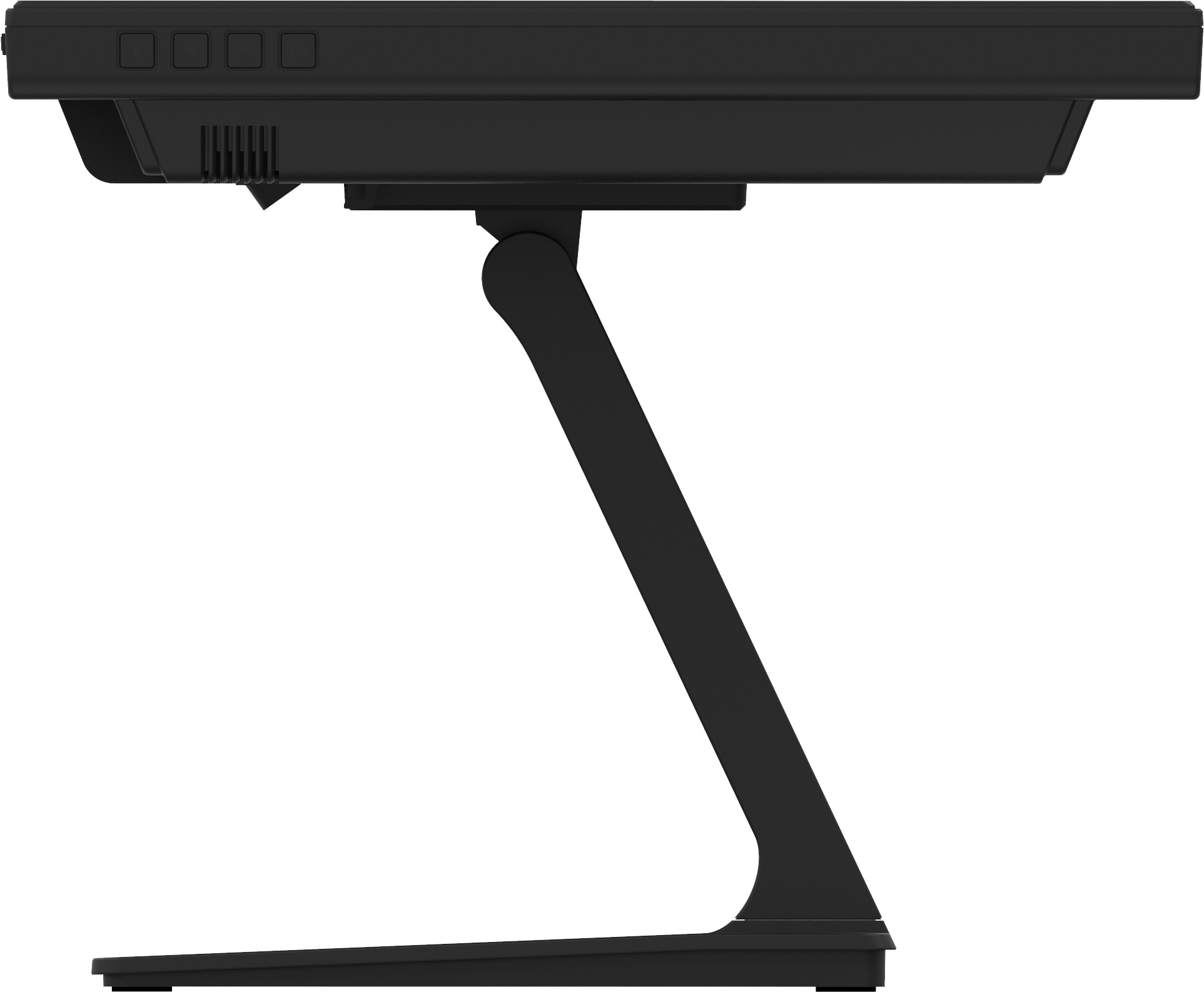 monitor, stativ, verstellbar, schwarz, flach