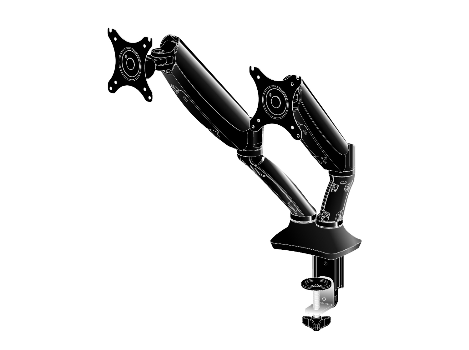 Monitorarm, Armlift, Monitorhalter, VESA, Schwenkarm