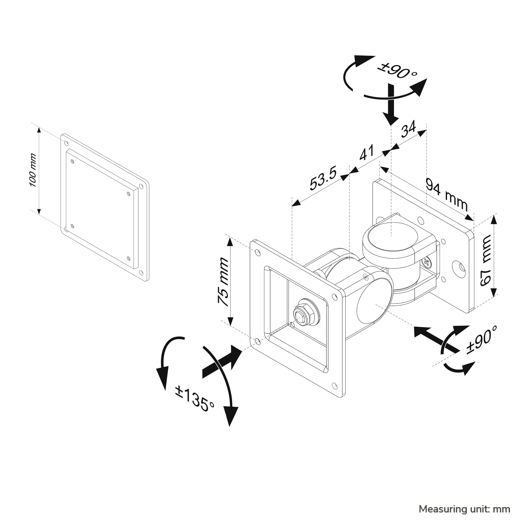 Neomounts Toolbar-Monitorhalterung - 10 kg - 25,4 cm (10 Zoll) - 76,2 cm (30 Zoll) - 75 x 75 mm - 100 x 100 mm - Grau Neomounts Toolbar-Monitorhalterung - 10 kg - 25,4 cm (10 Zoll) - 76,2 cm (30 Zoll) - 75 x 75 mm - 100 x 100 mm - Grau