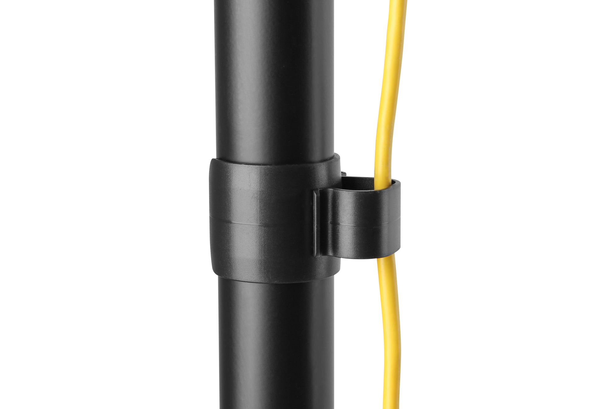 Rohr, Kabel, Klemme, Haltearm, Gelbes kabel