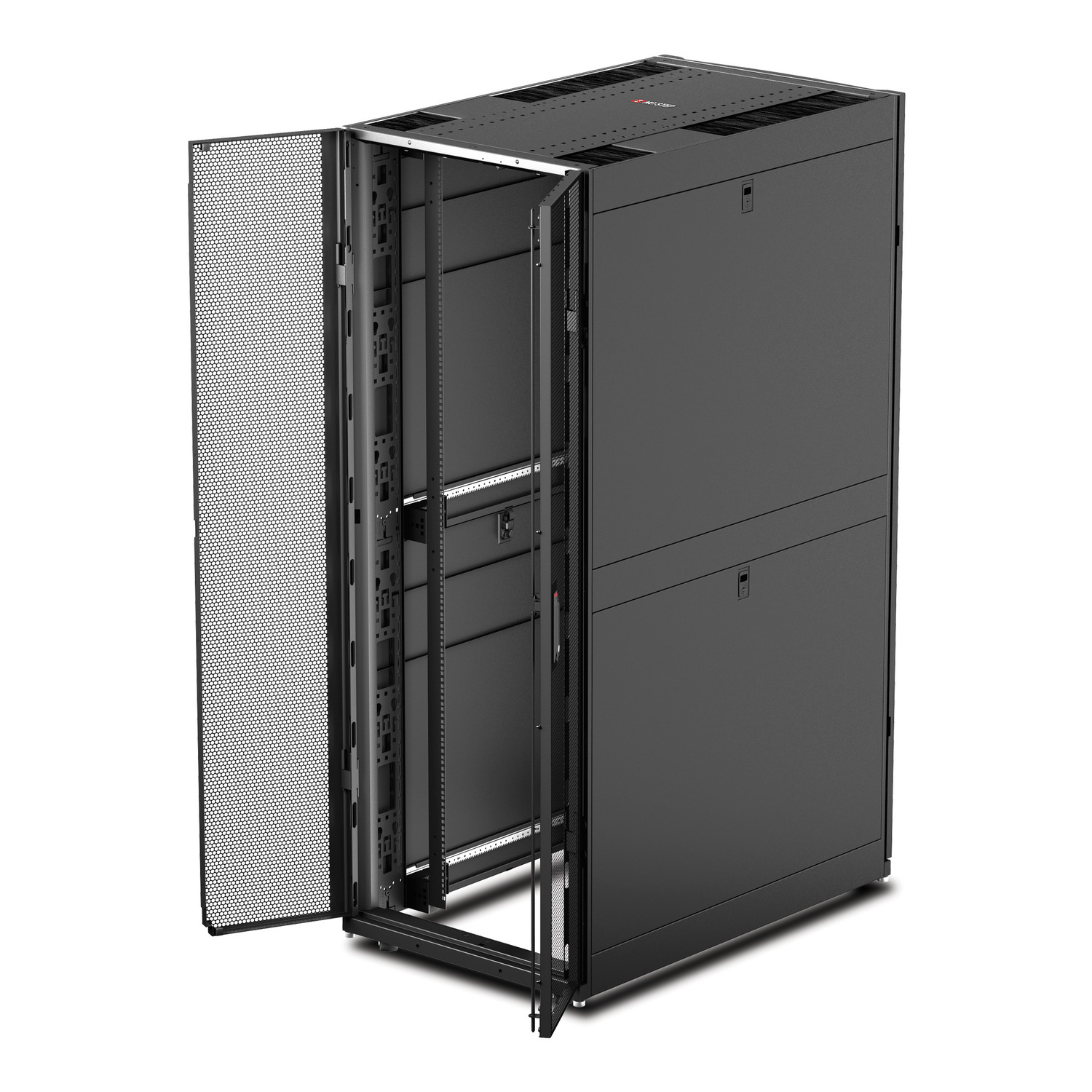 Serverrack, Schrank, Metall, Fronttür Netz, Rackgehäuse