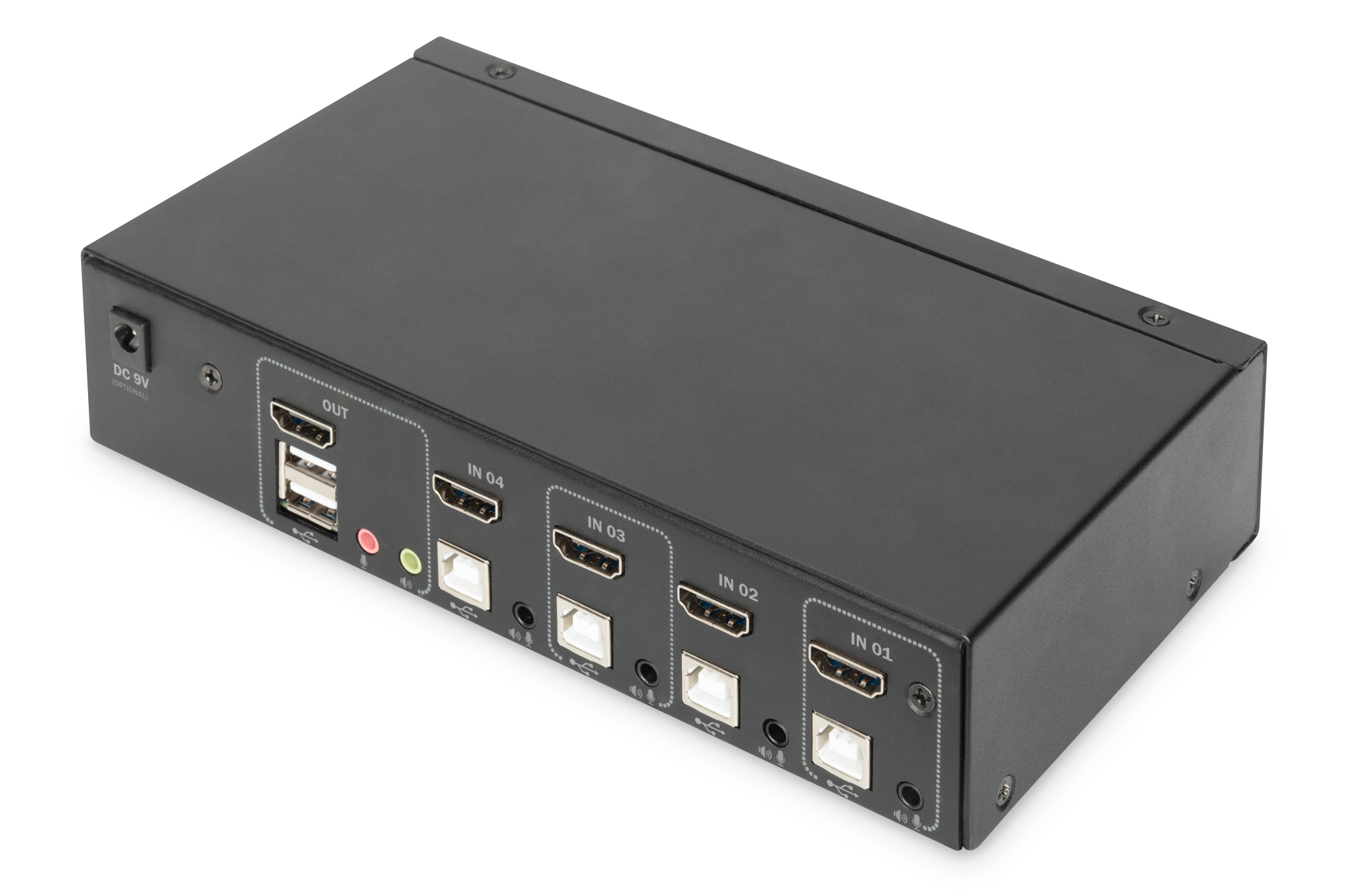 DIGITUS KVM-Switch, 4-Port, Single-Display, 4K, HDMI