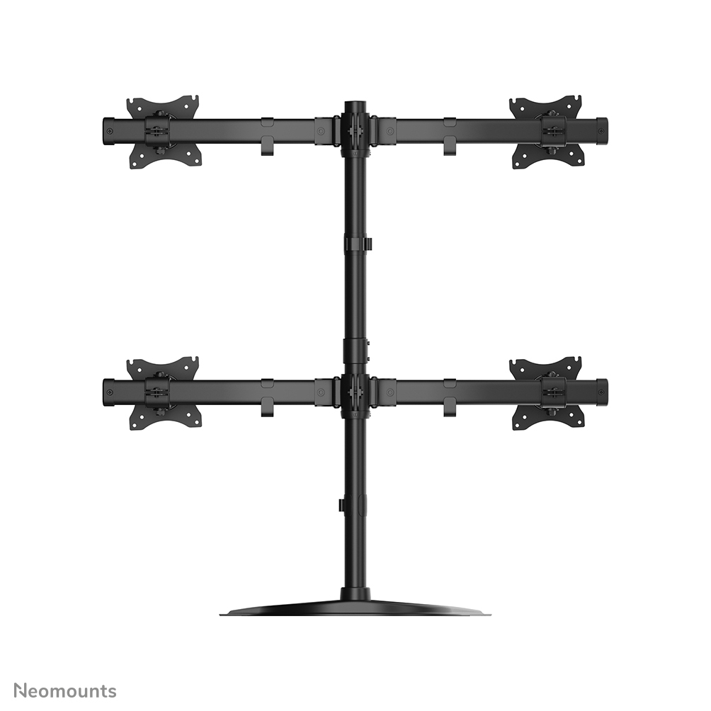 monitorständer, doppelarm, VESA-halterung, metall, schwarz