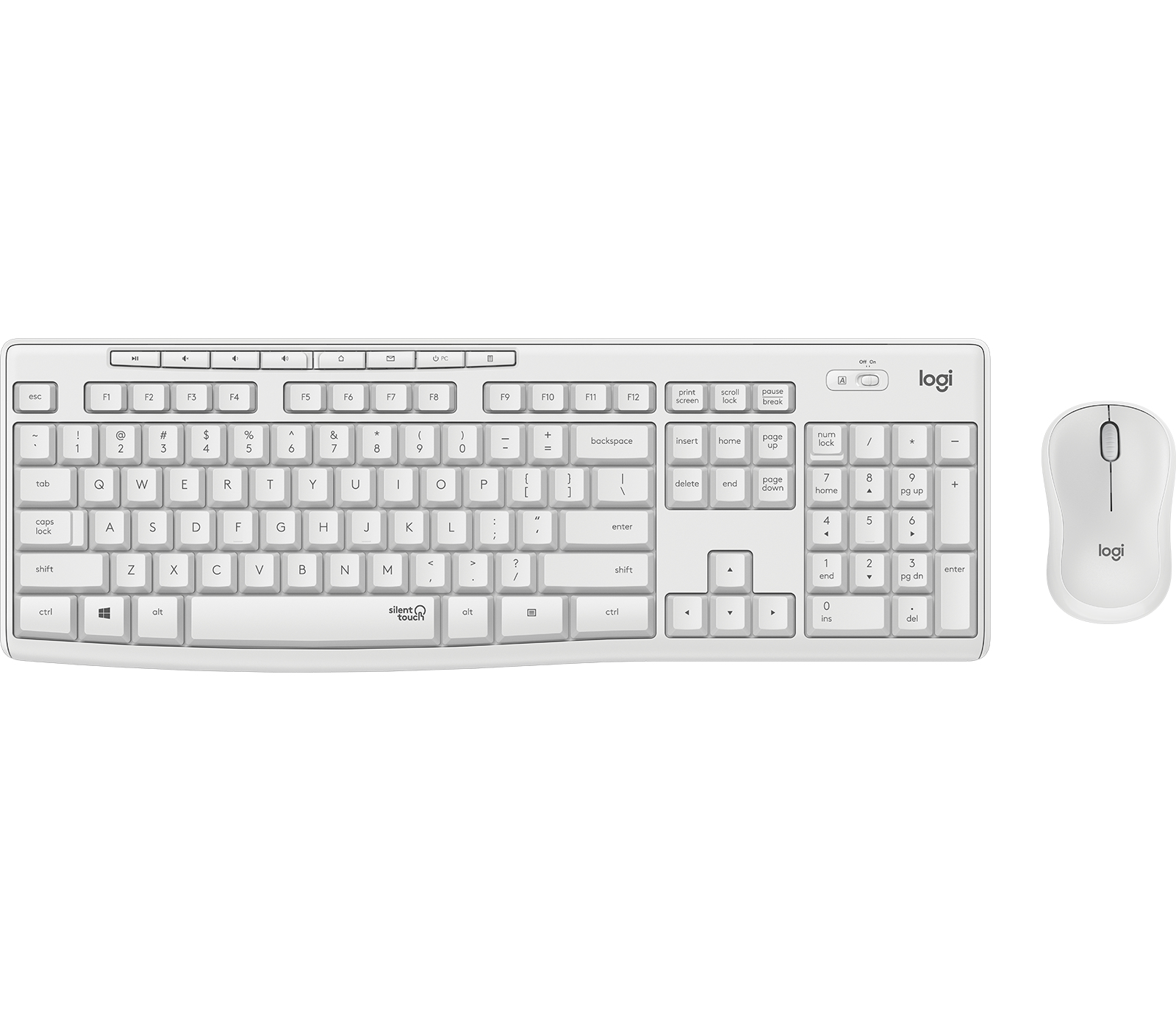 Logitech Tastatur-Maus-Set MK295, weiß