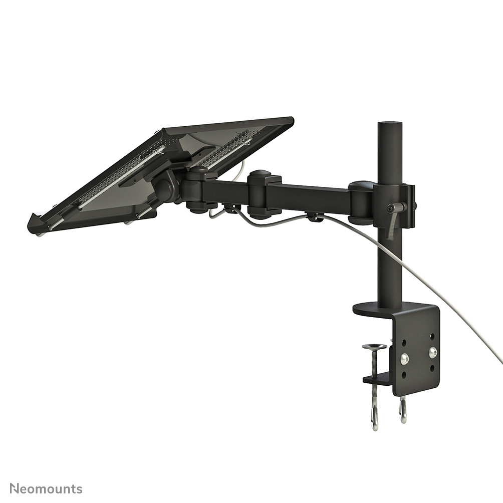 monitor arm, adjustable arm, dual monitor mount, mounting clamp, Neomounts brand