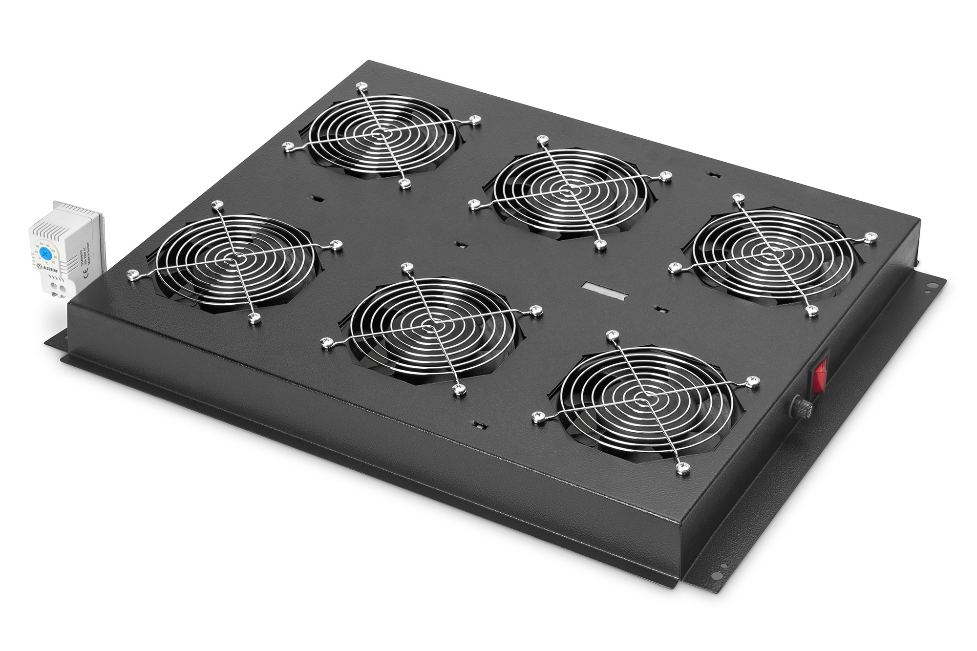 Serverrack Kühlung, 6-Lüfter Rack, Rackmontierer Kühlung, Metallgehäuse, Lüftermodul