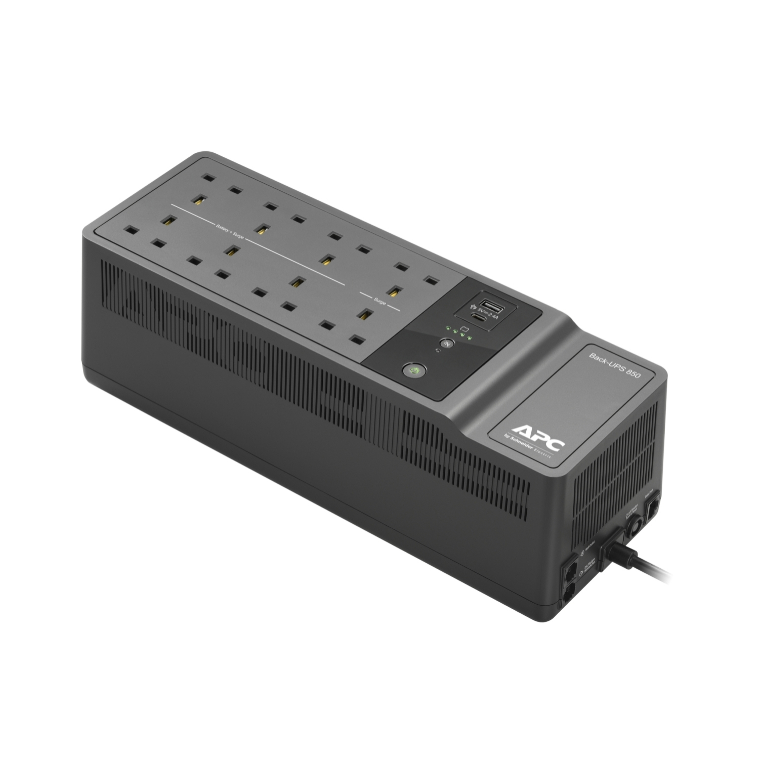 APC BE850G2-UK - Back-UPS 850VA, 230V, USB Type-C and A charging ports APC BE850G2-UK - Back-UPS 850VA, 230V, USB Type-C and A charging ports