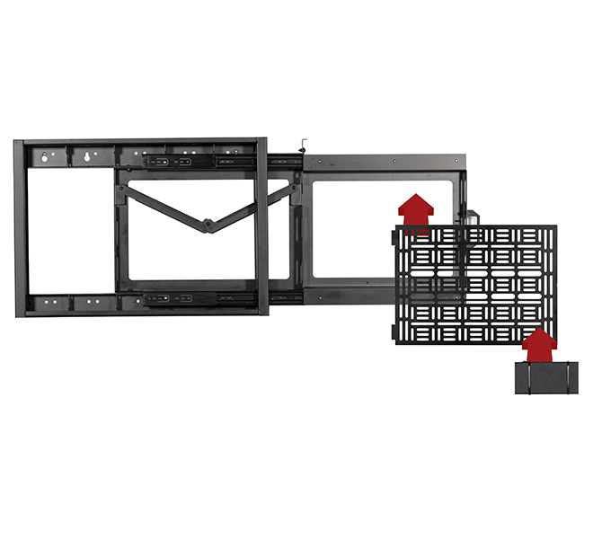 B-TECH Wandhalter mit seitlich Ausziehbarem AV-Ablagefach  BT7883/B