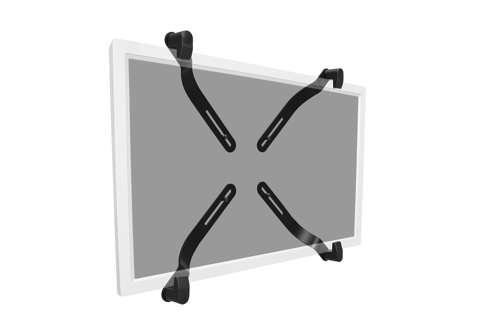 rahmenhalter, glasplattenhalter, frontplattenhalter, monitorhalter, klemmbefestigung