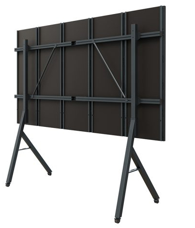 Werbetafel, Doppelseitiges Display, Metallrahmen, Schwarze Paneele, Klappständer