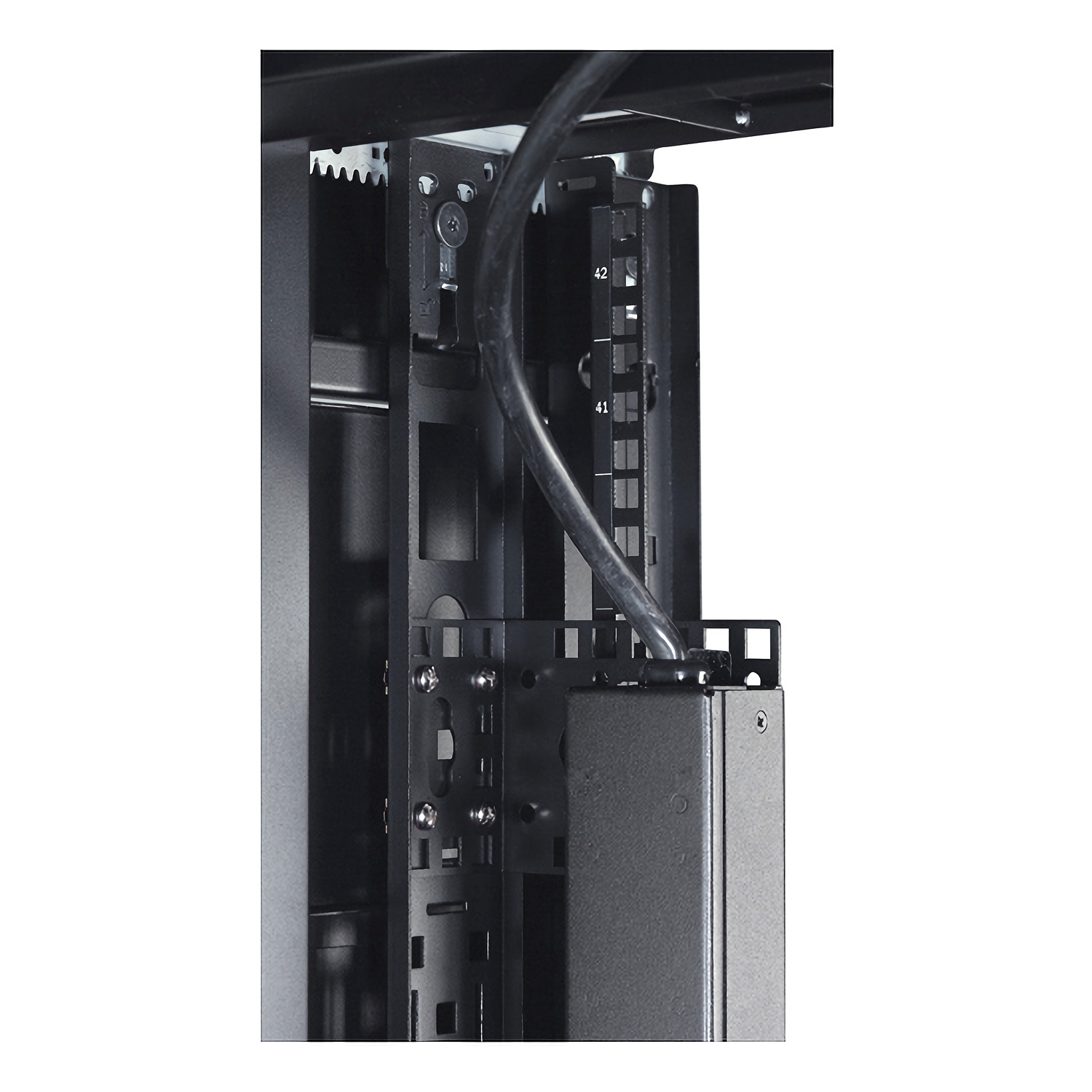 Serverrack, Elektronikschrank, Schrankok, Schienen, Kabelmanagement