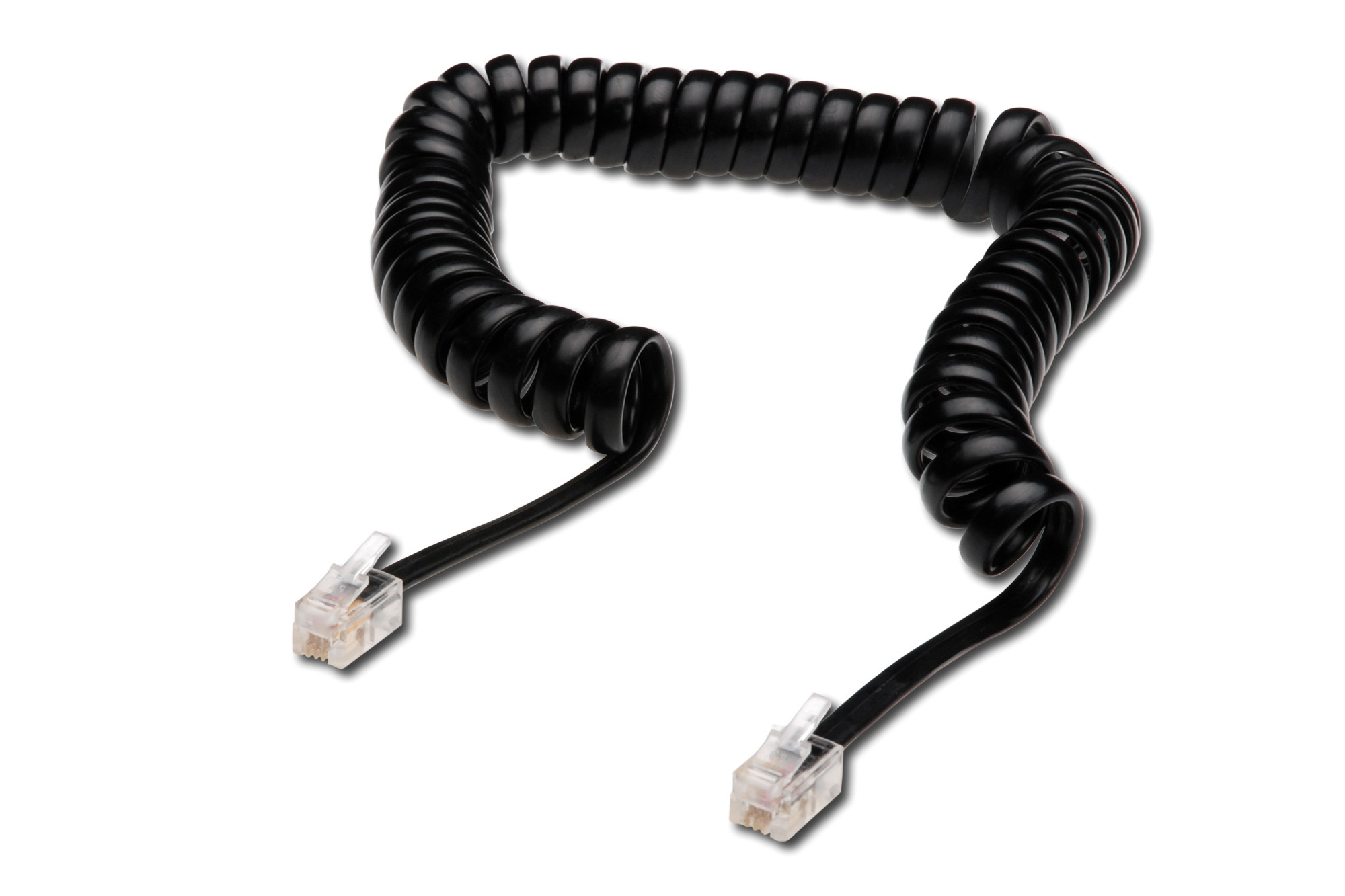 Spiralkabel, RJ-45, Netzwerkkabel, Patchkabel, Kabel mit Stecker
