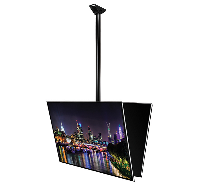 B-TECH Back-to-Back Flat Screen Ceiling Mount with Tilt (VESA 400) - 1m Ø50mm Pole BT8428-100/C