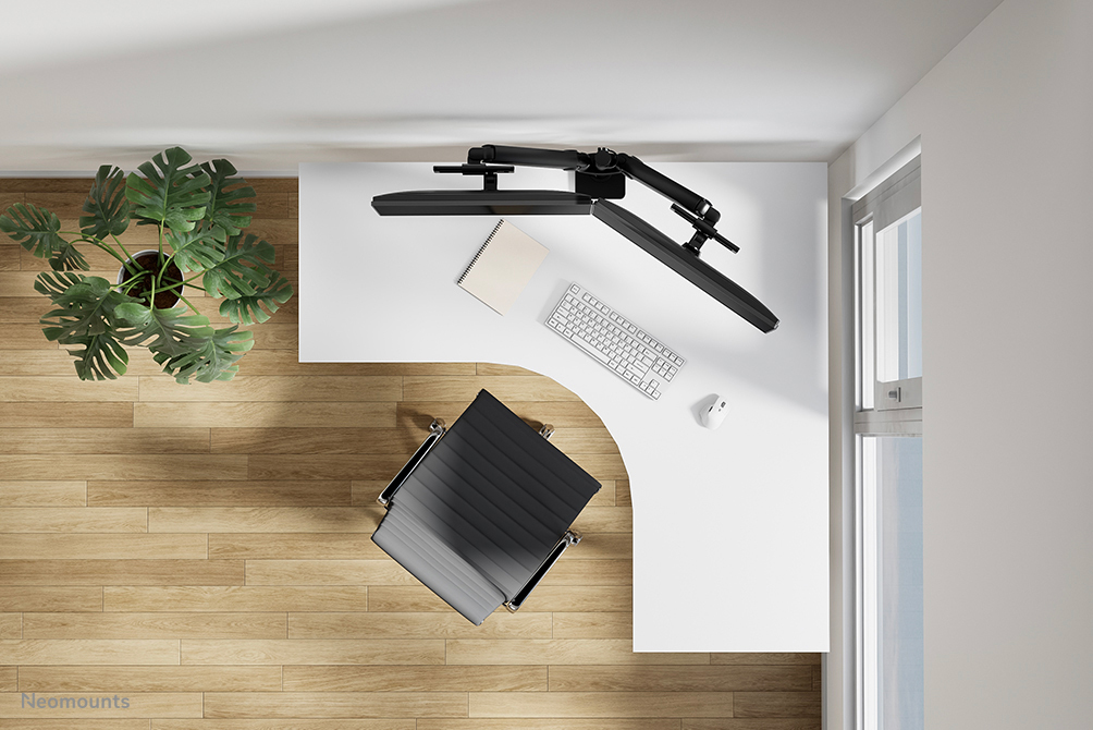 office, desk, monitor arm, keyboard, chair