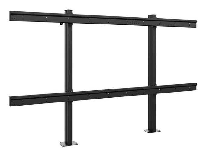 Monitorhalterung, Doppelmonitorhalterung, Tischgestell, Metall, Schwarz