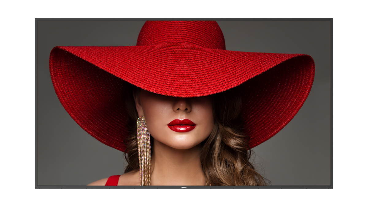 rot, großer Hut, Frau, Lippenstift, Ohrringe