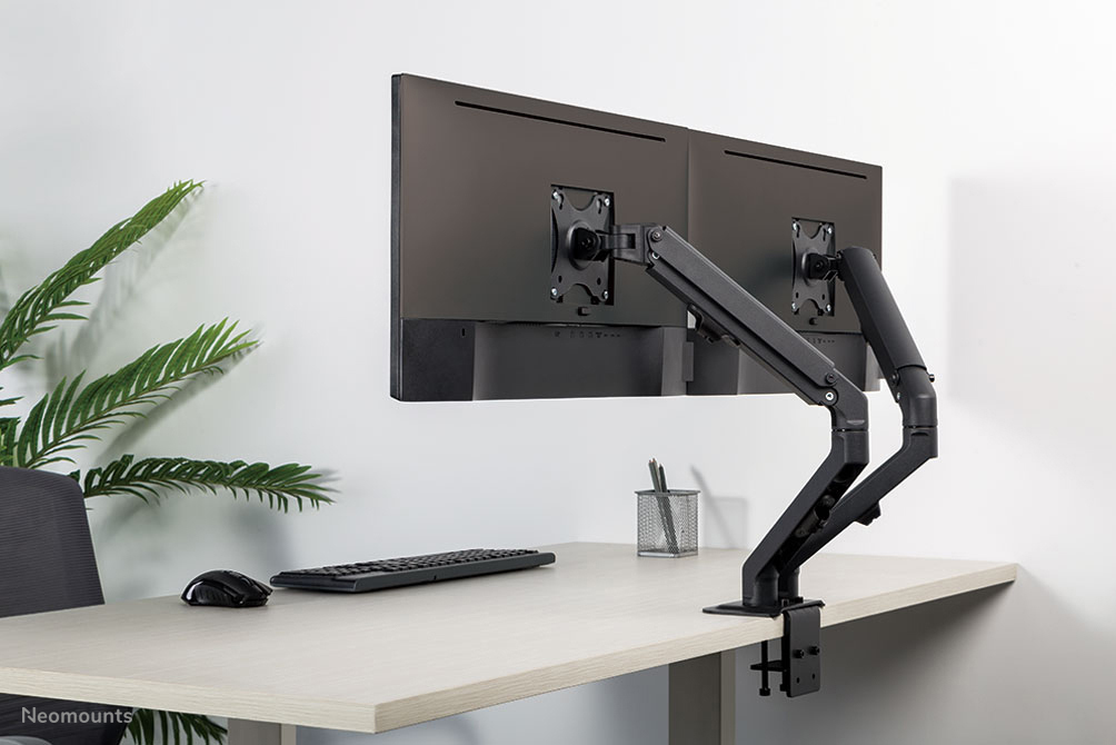 Neomounts Monitor-Tischhalterung - Klemme /Bolzen - 7 kg - 43,2 cm (17 Zoll) - 68,6 cm (27 Zoll) - 100 x 100 mm - Schwarz