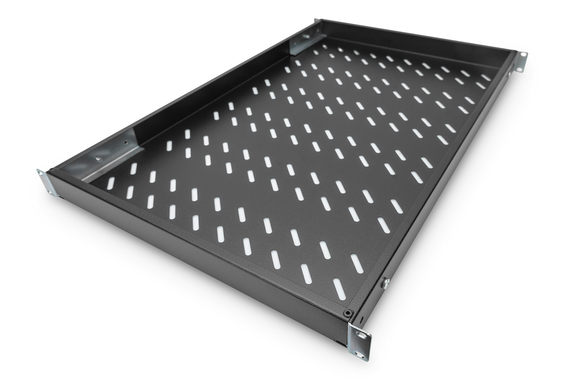 Rackenablage, perforierte Ablage, Metallablage, Serverschublade, Montageablage