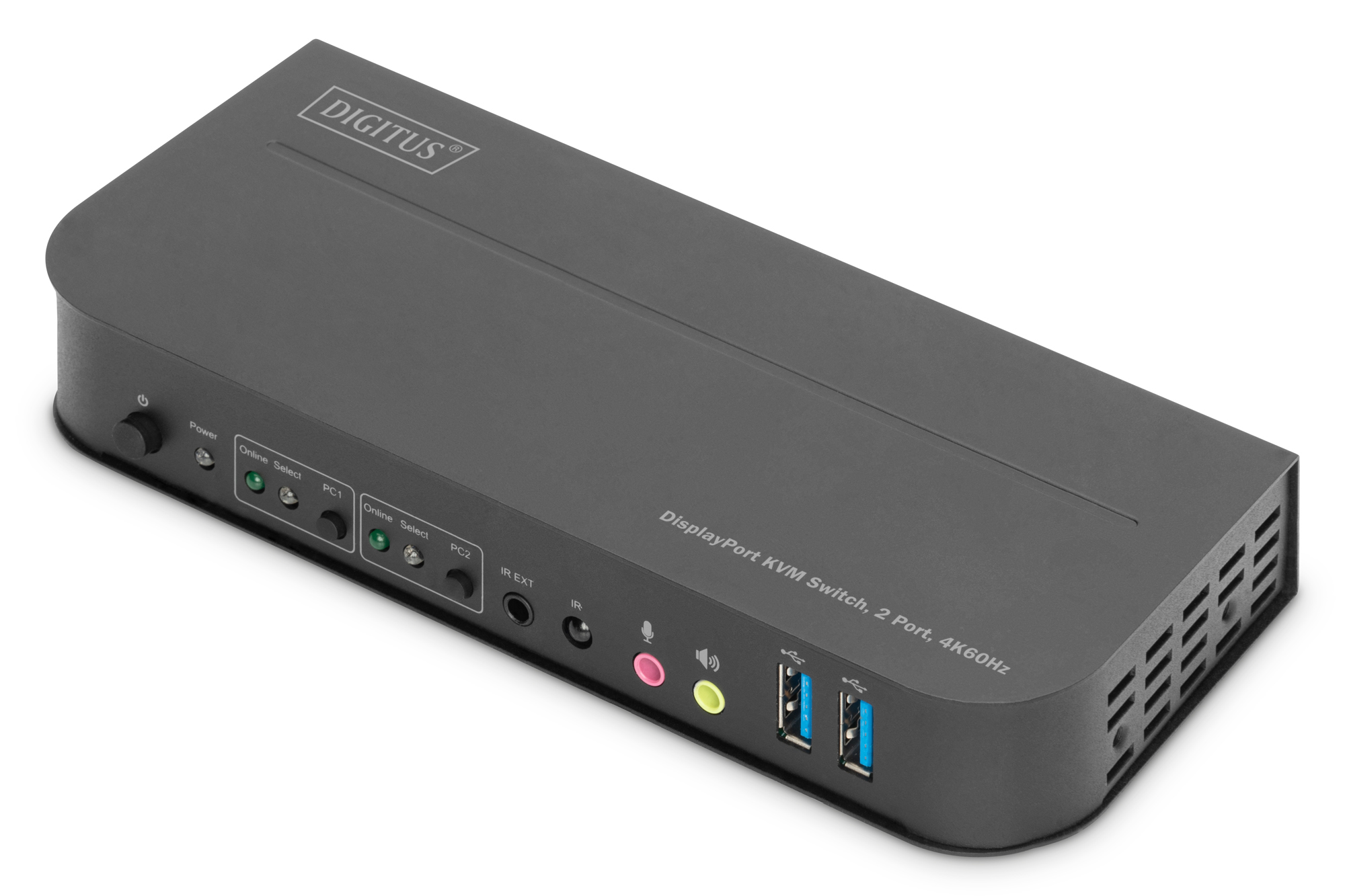 DIGITUS DS-12850 KVM-Switch, 2-Port, 4K60Hz, 2 x DP in, 1 x DP/HDMI out DIGITUS DS-12850 KVM-Switch, 2-Port, 4K60Hz, 2 x DP in, 1 x DP/HDMI out