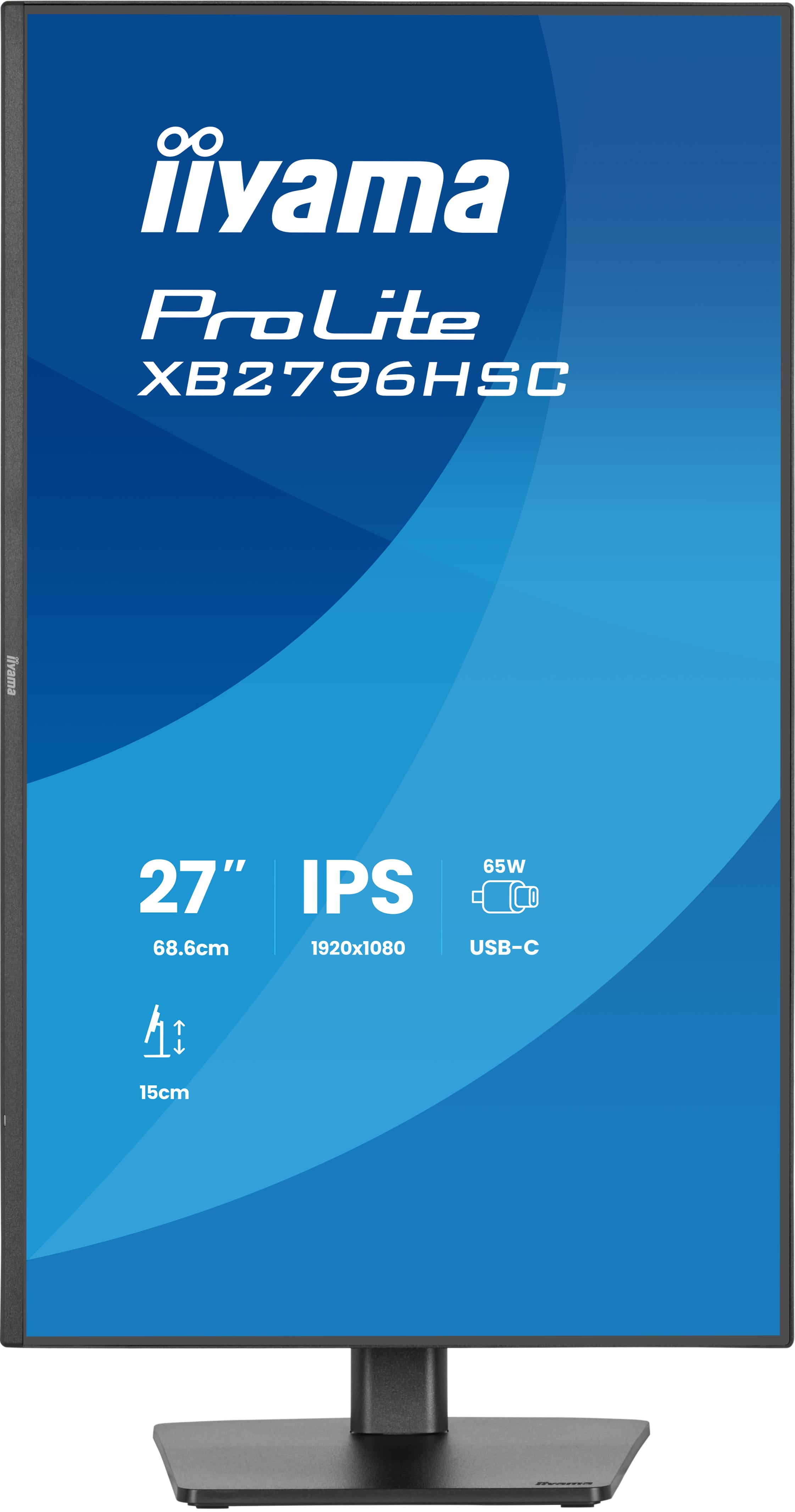 27 Zoll, IPS, USB-C, Monitor, Blaues Design