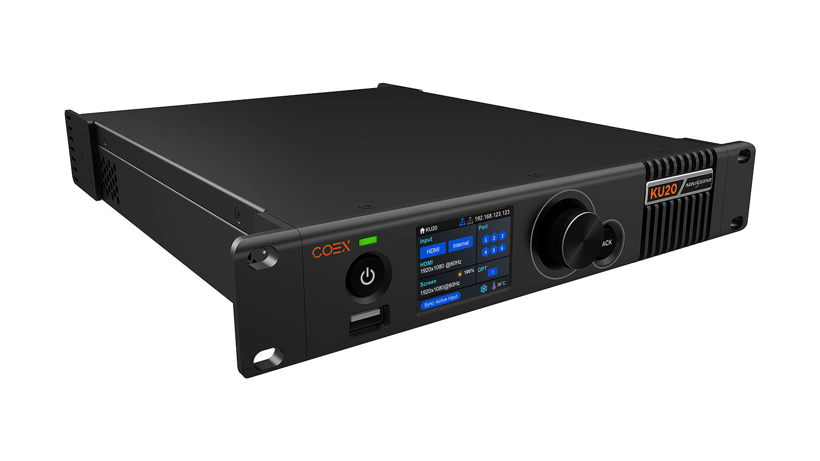 Rackmontage, Videoprozessor, KVM, Touchscreen, Frontpanel