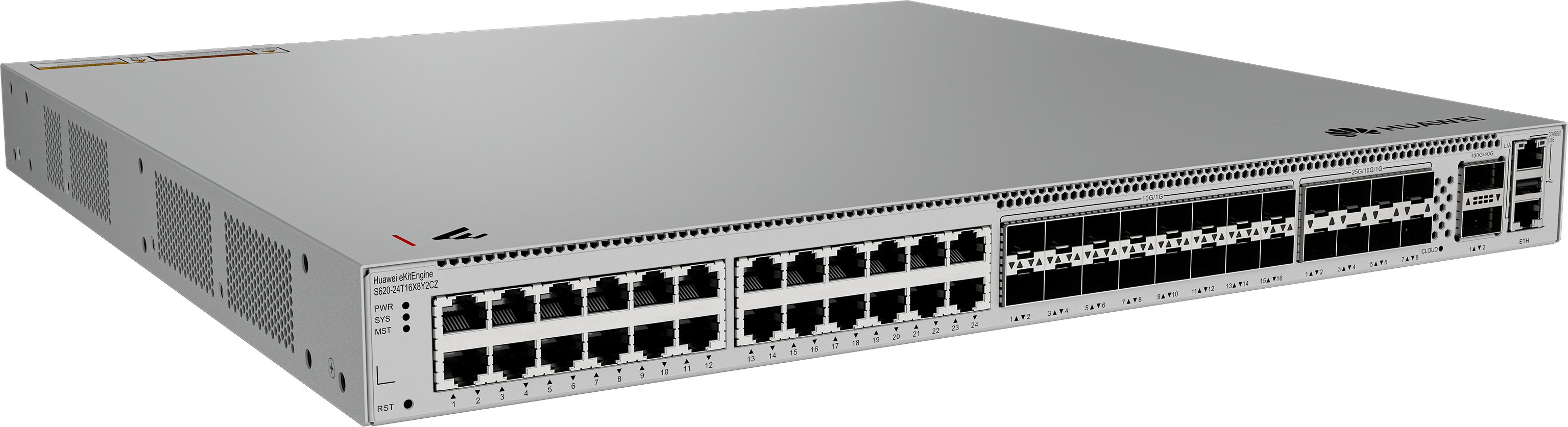 HUAWEI Switch S620-24T16X8Y2CZ, 24*10/100/1000BASE-T ports, 16*10GE SFP+ ports, 8*25GE SFP28 ports Elektronik, Hardware, Computerausrüstung