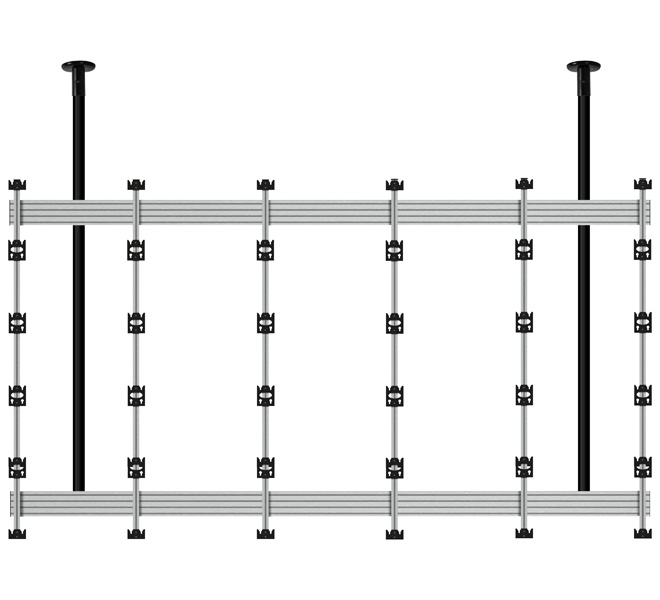 B-TECH SYSTEM X - Ceiling Mount for INFiLED WP Series 5x5 DVLED Videowalls BT93INFWP-C-5X5/SB B-TECH SYSTEM X - Ceiling Mount for INFiLED WP Series 5x5 DVLED Videowalls BT93INFWP-C-5X5/SB