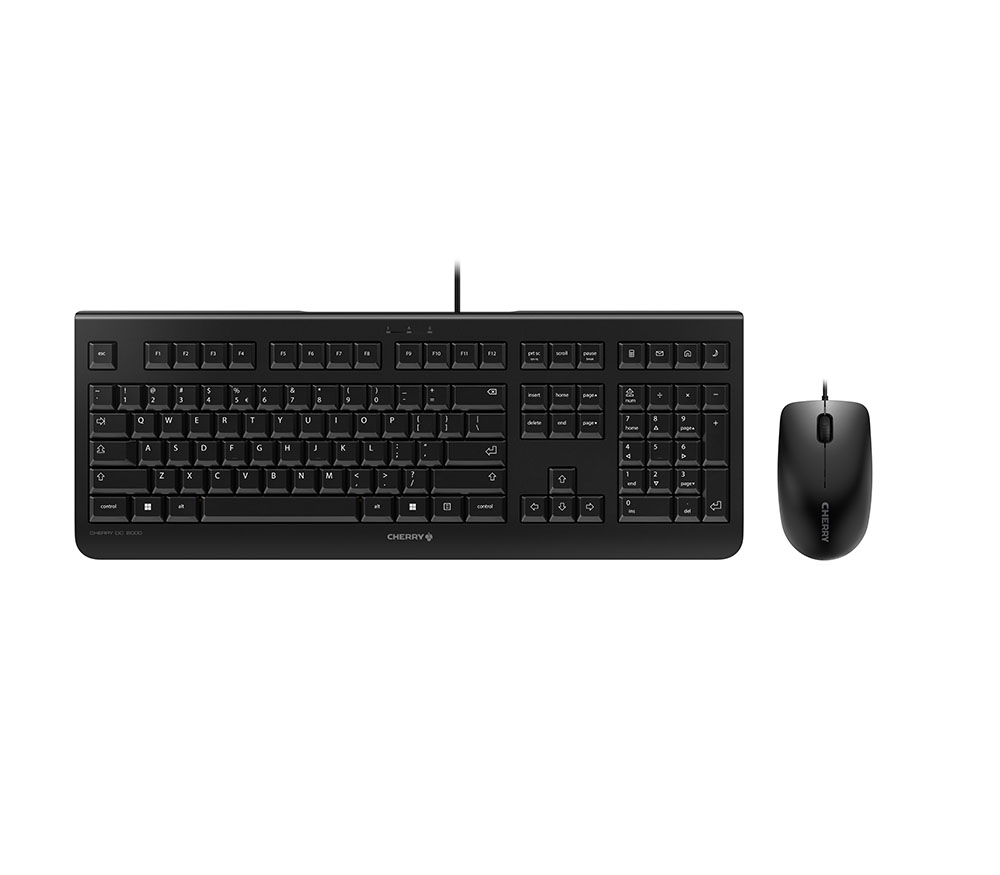 Cherry Tastatur-Maus-Set DC 2000 (JD-0800EU-2), schwarz | UK