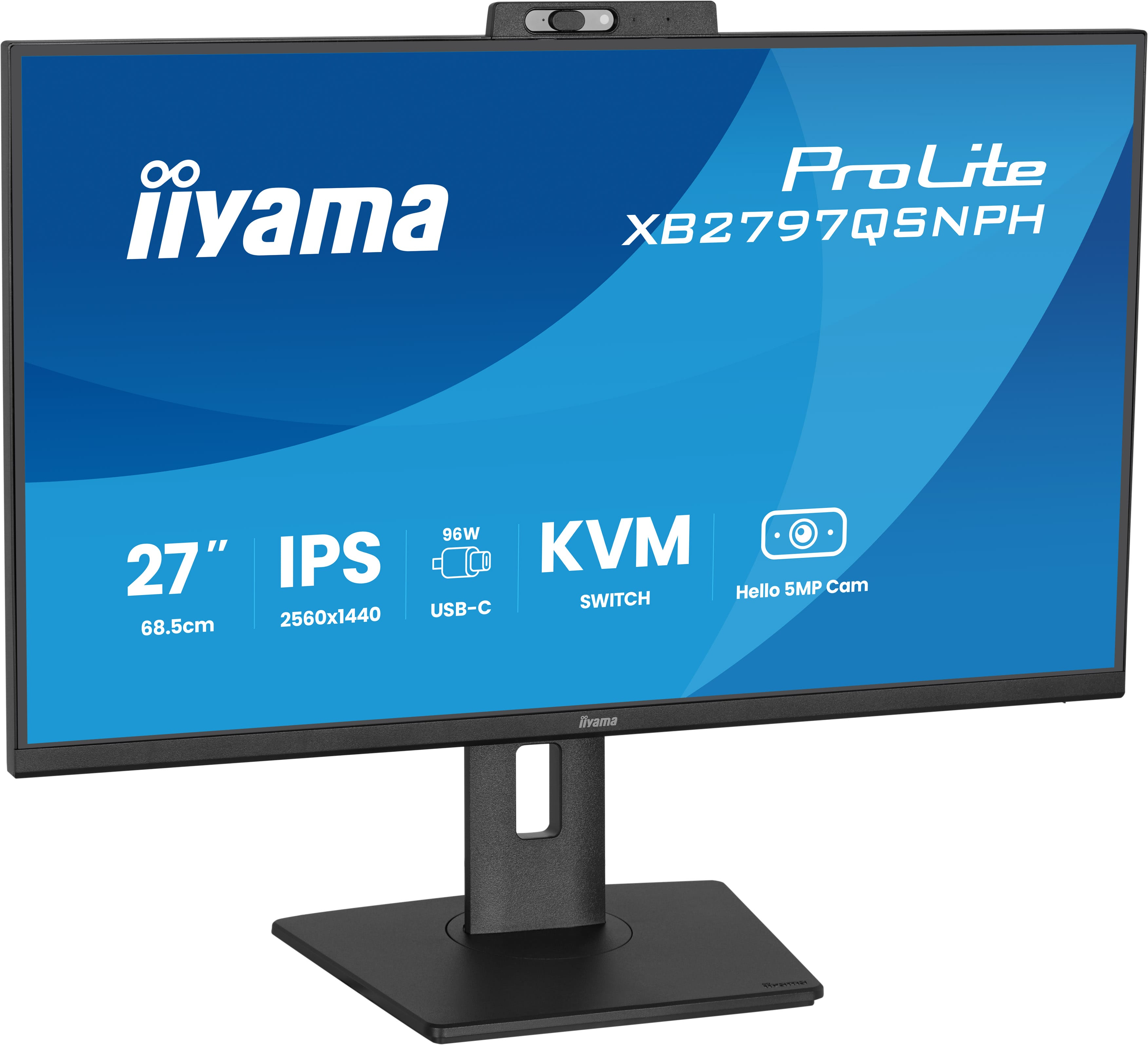27 Zoll, IPS, USB-C, KVM, Hello Cam
