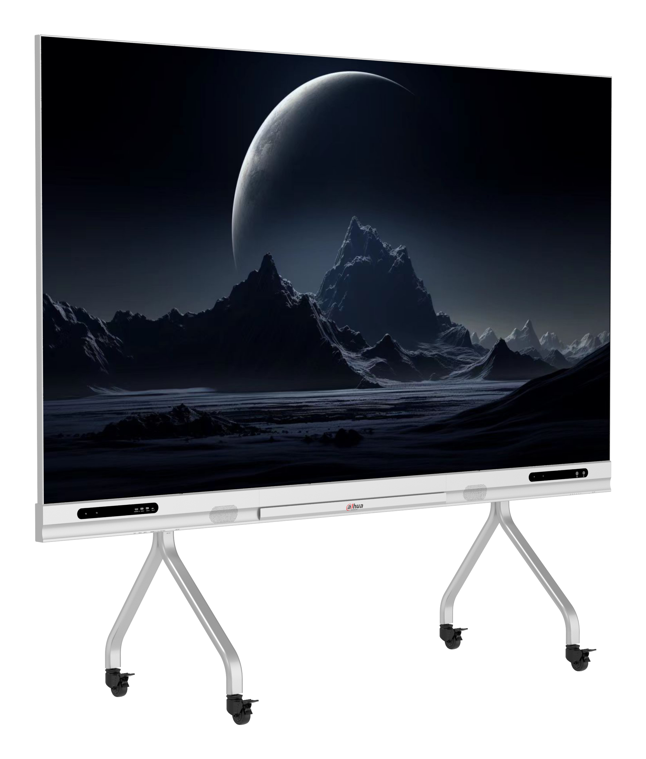 Fernseher, LED, Bildschirm, Stativ, Mondlandschaft