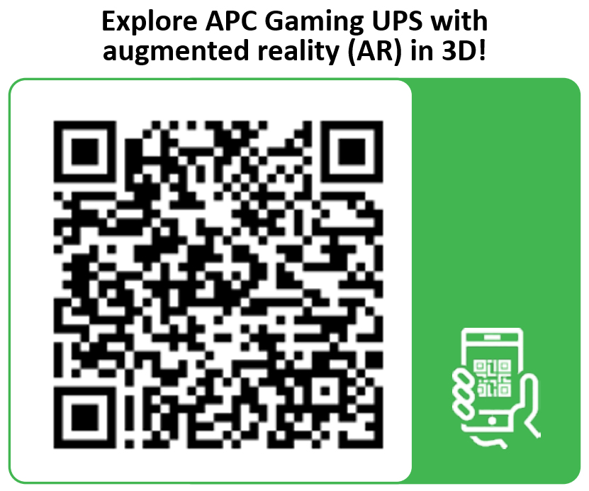 APC Back-UPS Pro 2200VA for Gaming, 230V, Pure Sinewave, LCD, Black, Schuko