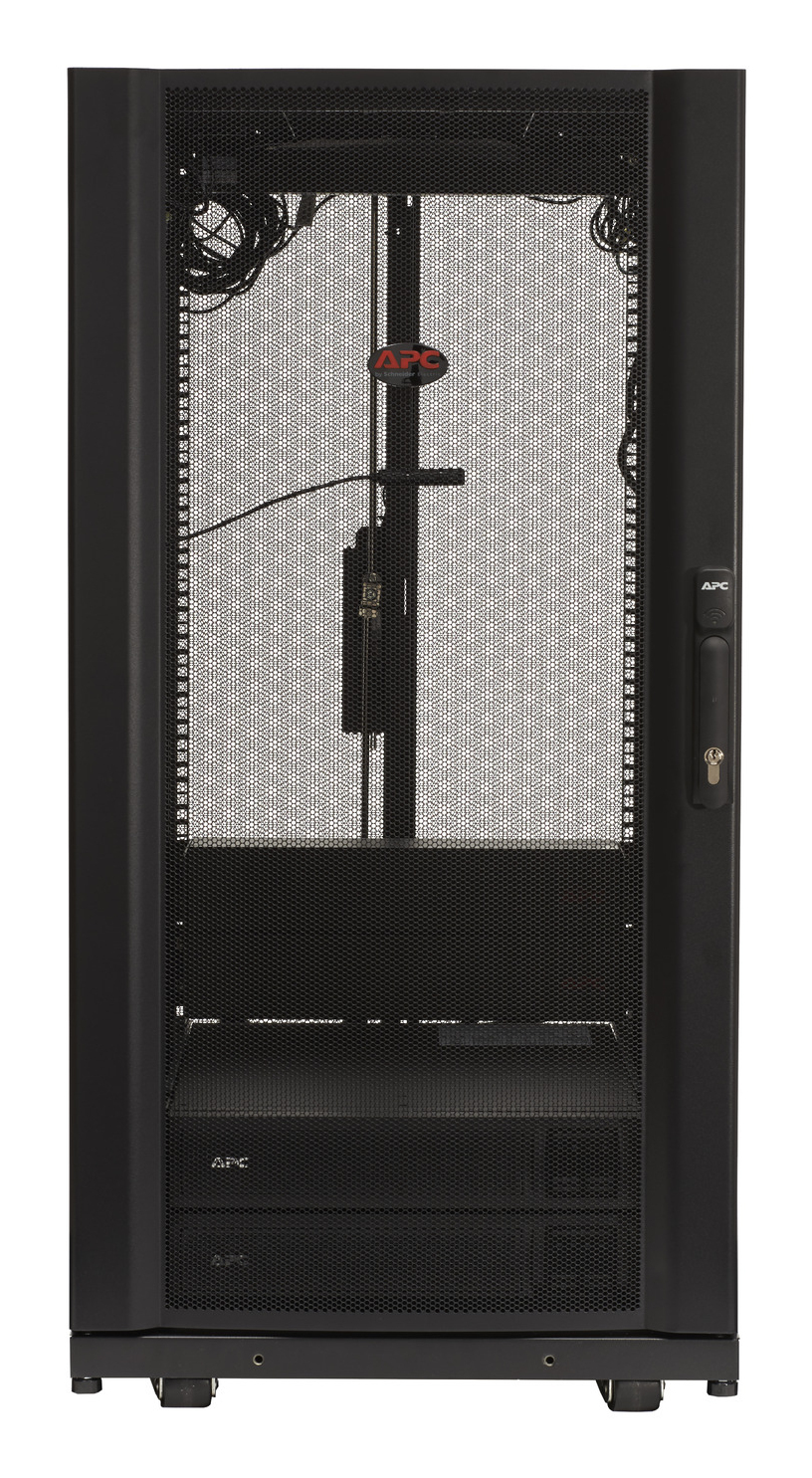 Serverrack, USV, Mesh-Tür, schwarze Gehäuse, APC Gehäuse