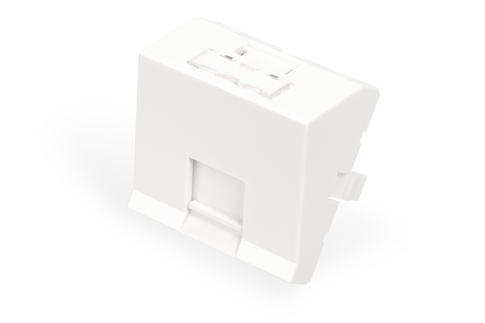DIGITUS DN-93802-6-SH Frontplatte, 1-Port, 45 x 45 mm, abgewinkelt, für Rahmen DN-93802-5-SH Kiste, Adapter, Elektronik
