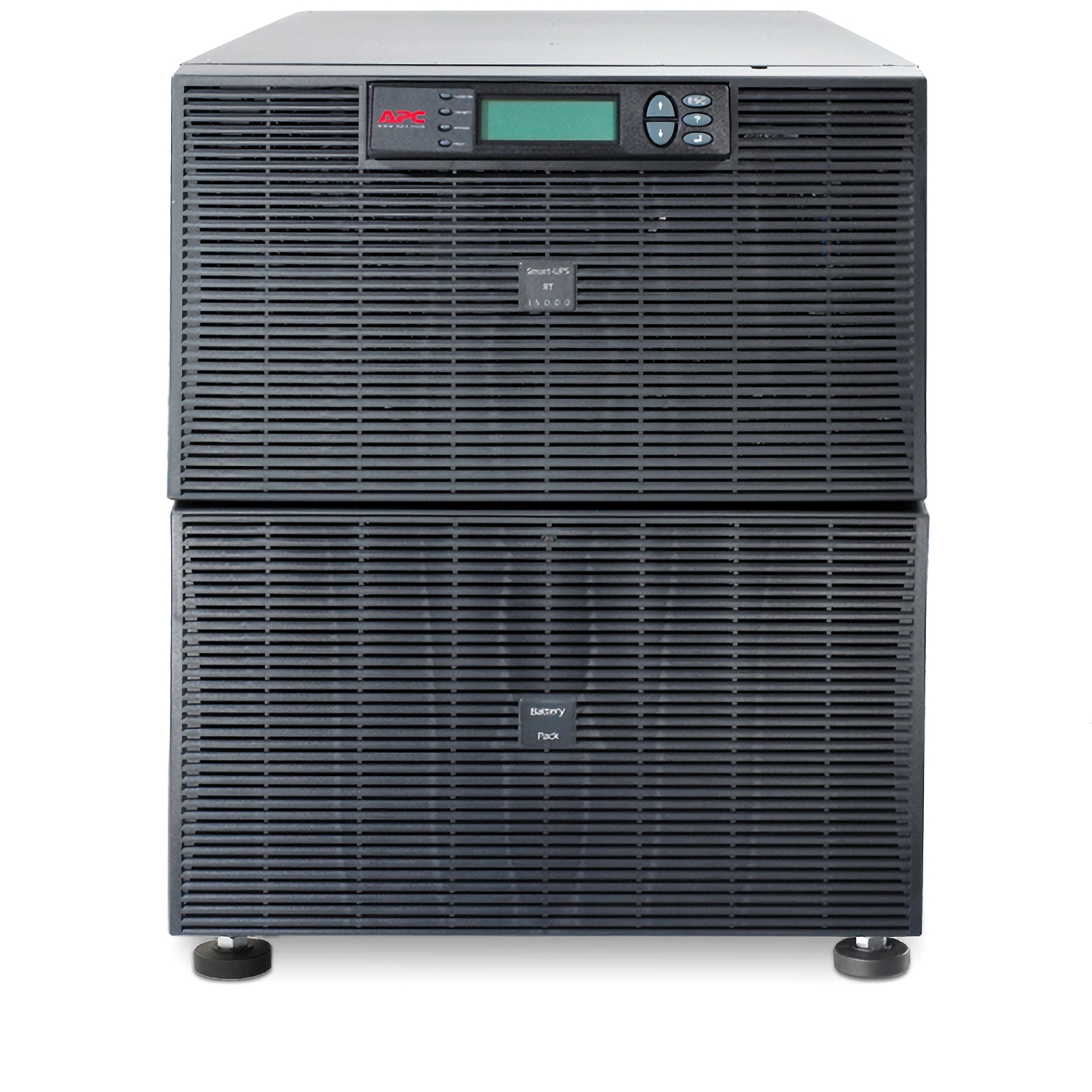 USV, Rack-mount UPS, 2-Unit UPS, Großer schwarzer Schrank, LCD-Anzeige