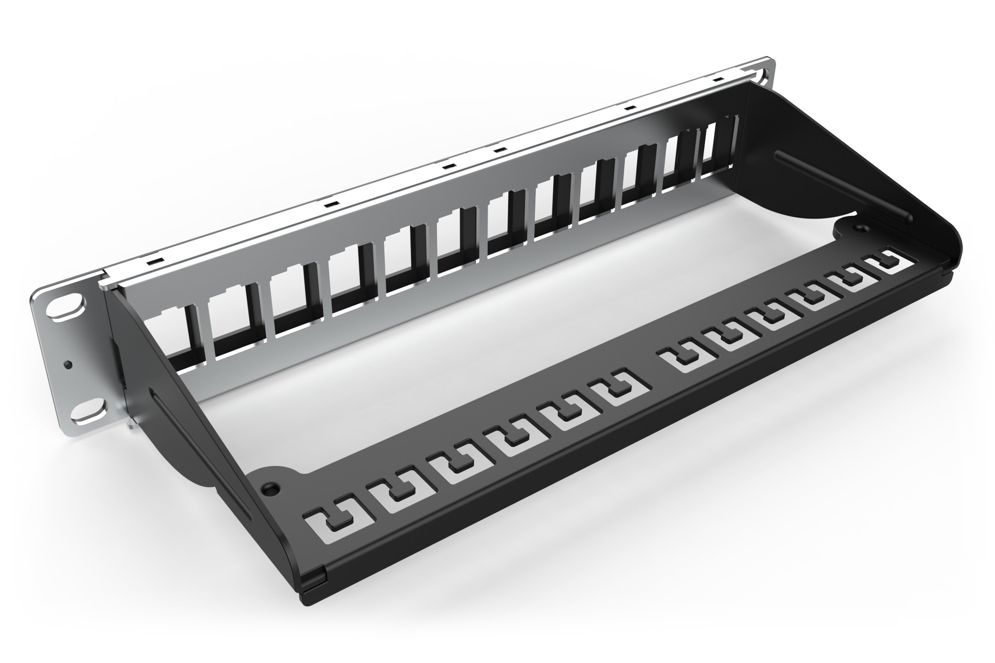 DIGITUS DN-91420 Schrank Zubehör 19" Patch Panel Modular geschirmt 12-Port Blank 1HE 254mm  Schwarz RAL 9005 DN-91420 DIGITUS DN-91420 Schrank Zubehör 19" Patch Panel Modular geschirmt 12-Port Blank 1HE 254mm  Schwarz RAL 9005 DN-91420