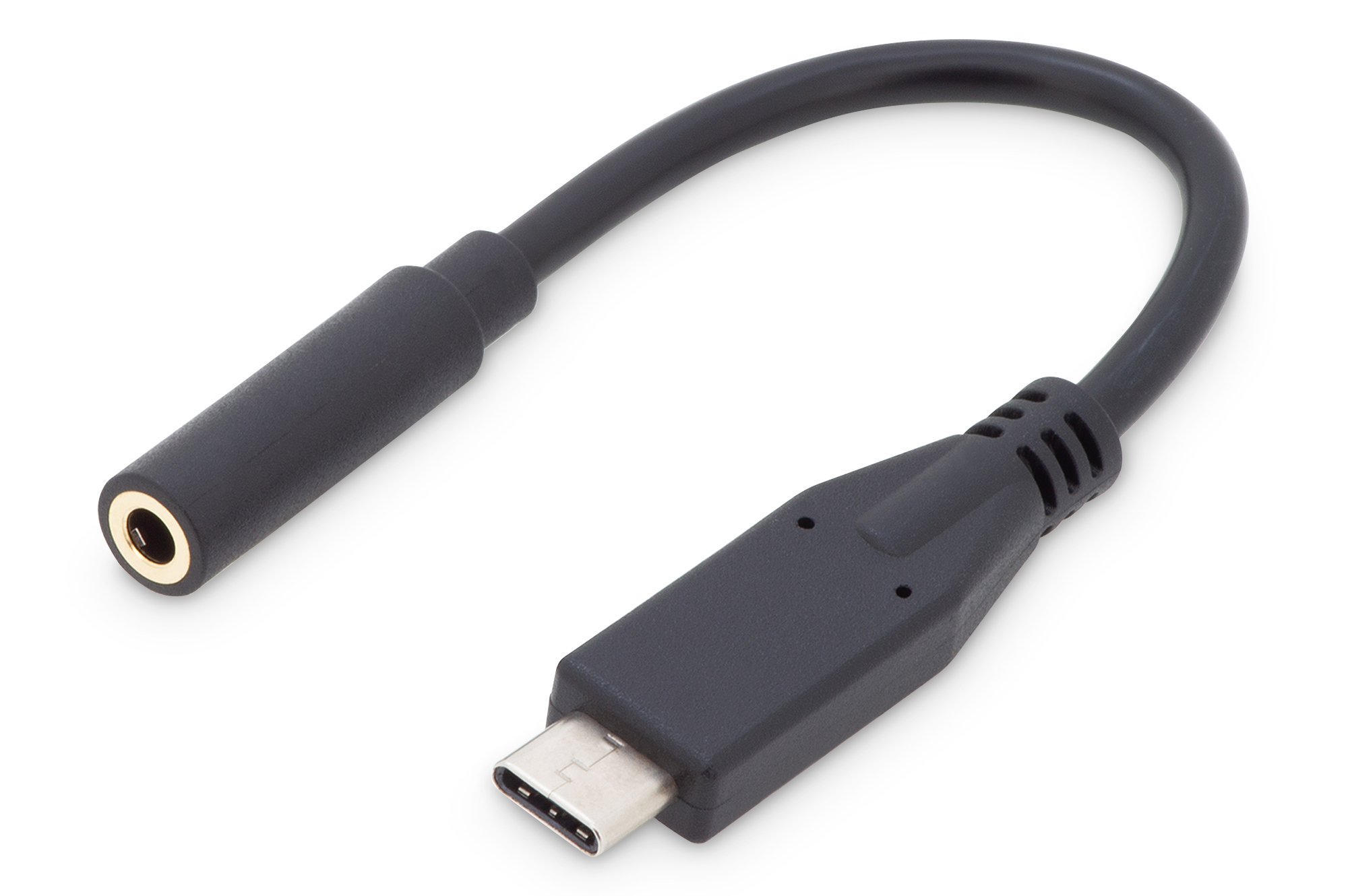 DIGITUS AK-300321-002-S USB Type-C Audio Adapterkabel, Type-C - 3.5mm St/Bu, 0.2m