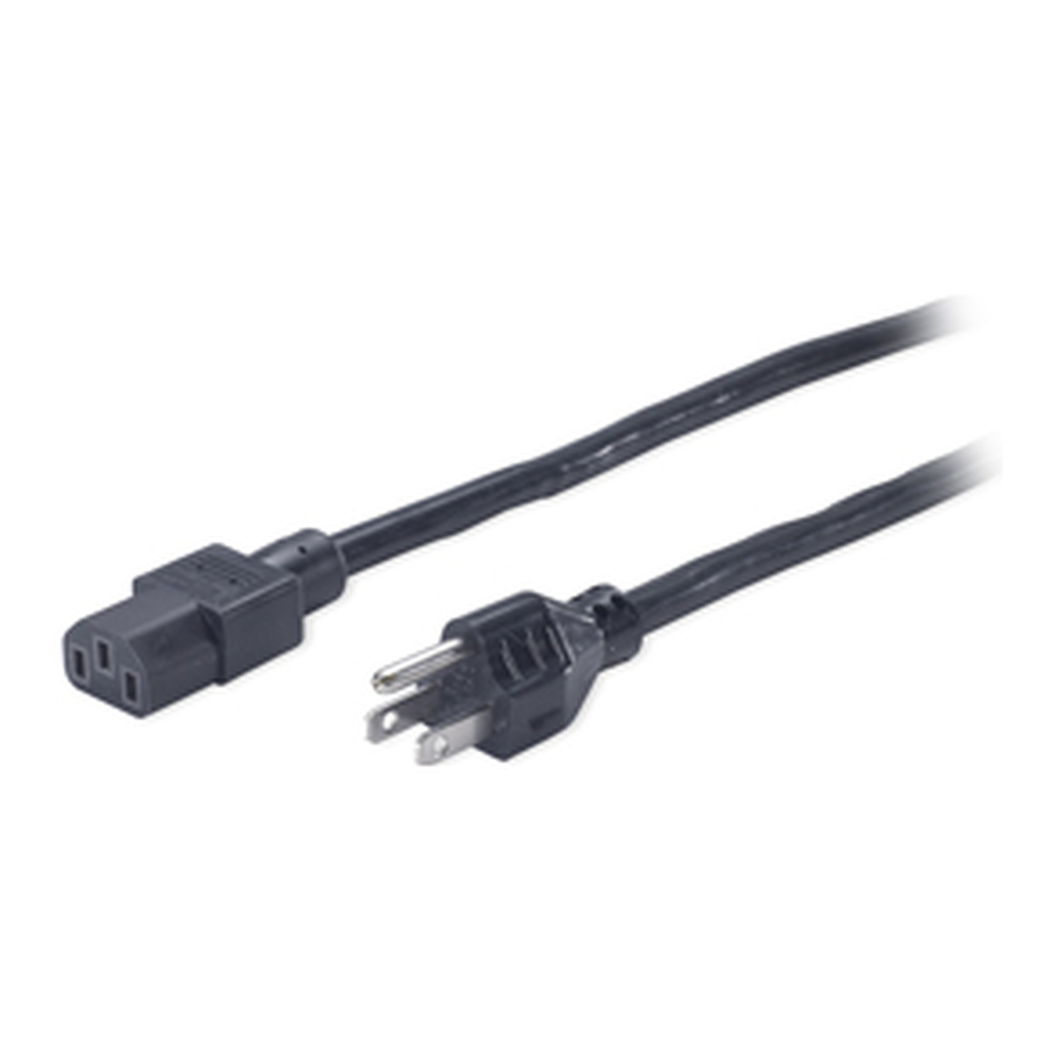 Netzteilkabel, Dreipoliges Kabel, IEC C13-C14, Kaltgerätekabel, Schwarz