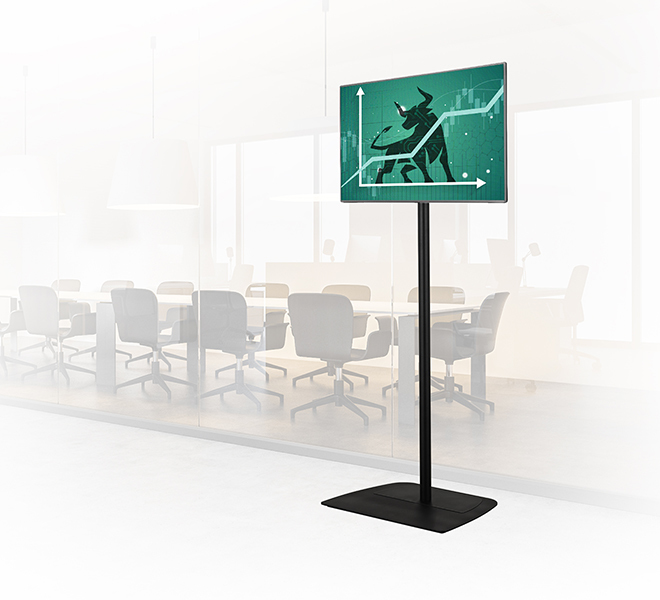 B-TECH Flat Screen Floor Stand (VESA 200 x 200) - 1.8m Ø50mm Pole BT8571/BB