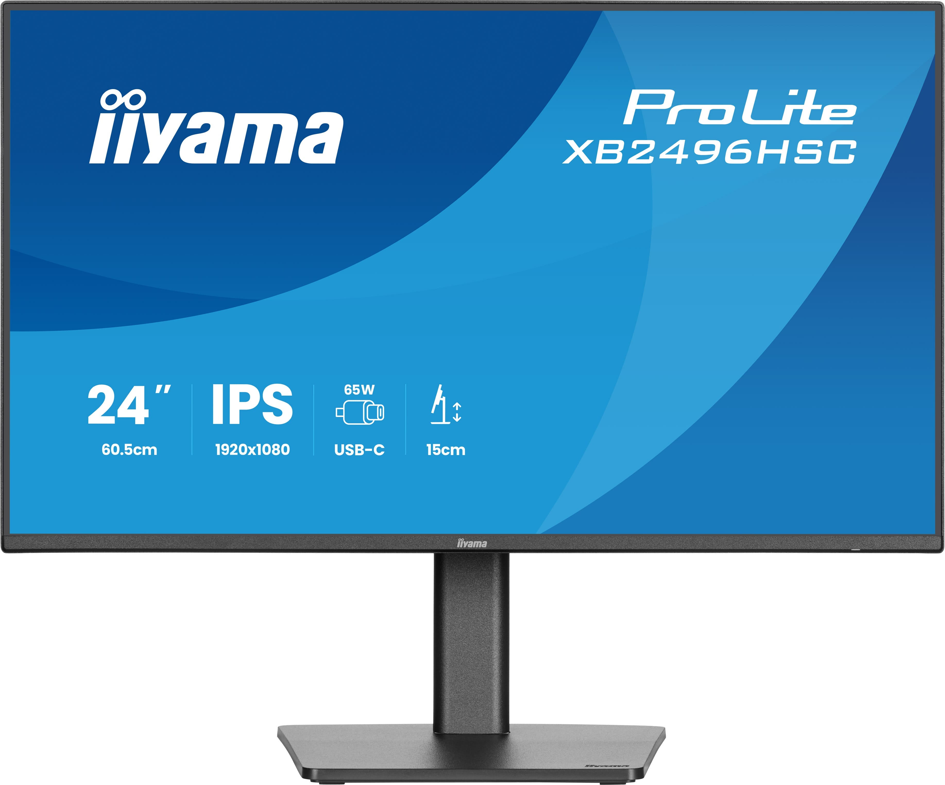 monitor, 24 Zoll, IPS, USB-C, verstellbarer Stand