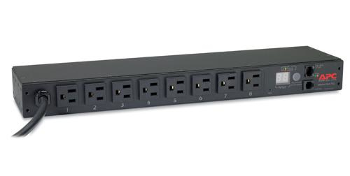 APC Rack PDU, Metered, 1U, 15A, 100/120V, (8) 5-15
