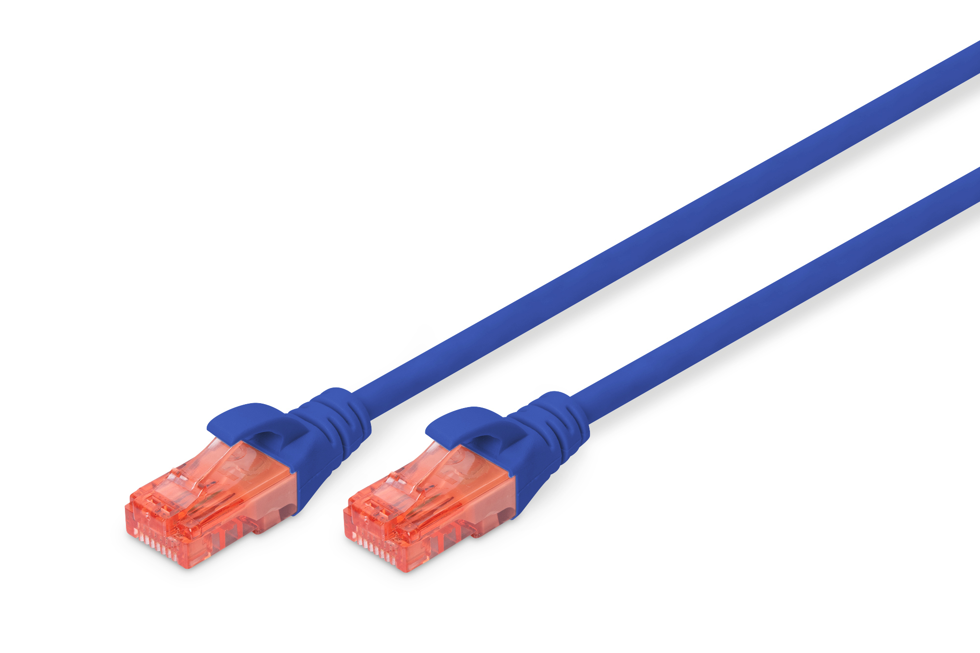 DIGITUS Patchkabel CAT 6, U-UTP, PVC, Länge 1 m, Farbe Blau