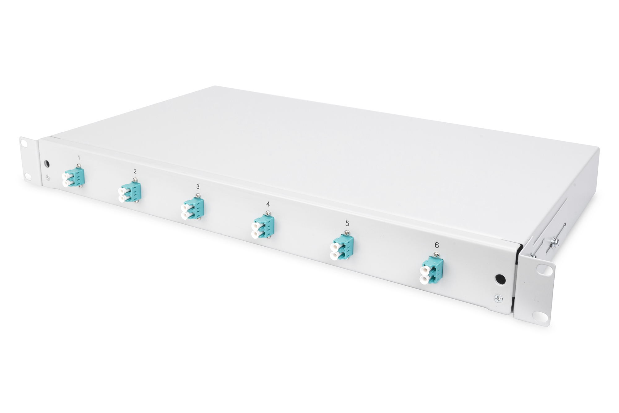 rack-mount, 6-port, Patch-Panel, Keystone, Metallgehäuse
