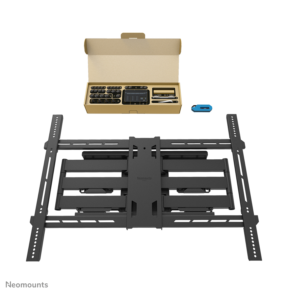 Neomounts Select Schwerlast-TV-Wandhalterung - 125 kg - 139,7 cm (55 Zoll) - 2,79 m (110 Zoll) - 800 x 600 mm - Höhenverstellung - Schwarz